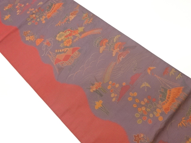 茶屋辻模様織出し袋帯